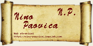 Nino Paovica vizit kartica